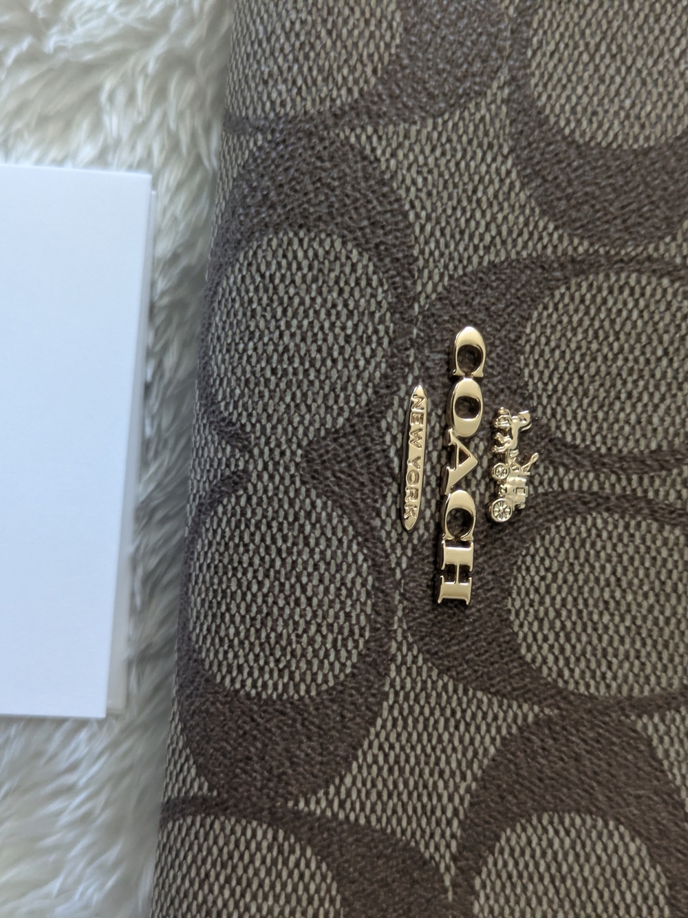 Coach Signature Canvas Wristlet in Brown & Black - Picture 6 of 6